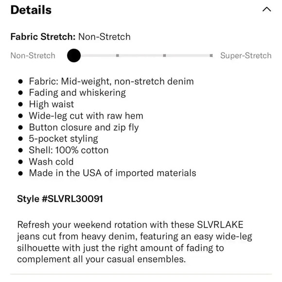 NWT SLVRLAKE Grace Twisted Seam Wide Leg Jeans size 30 - Picture 14 of 14